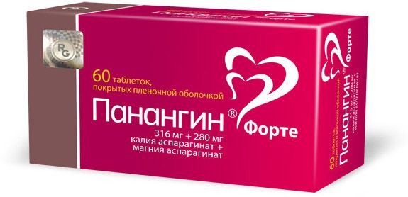 Панангин форте 316мг+280мг №60