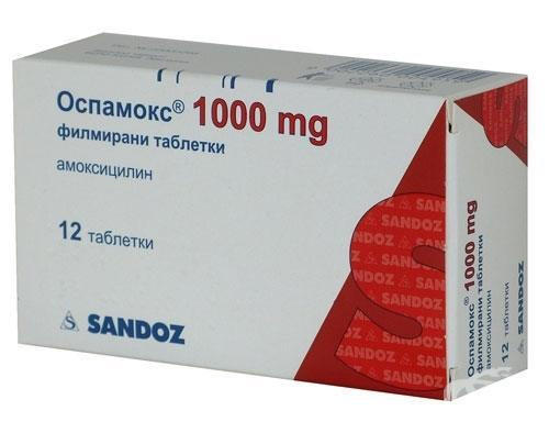 Оспамокс 1000 мг №12