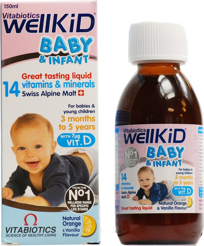 Vitabiotic Wellbaby витаминтай хүүхдийн сироп 150мл