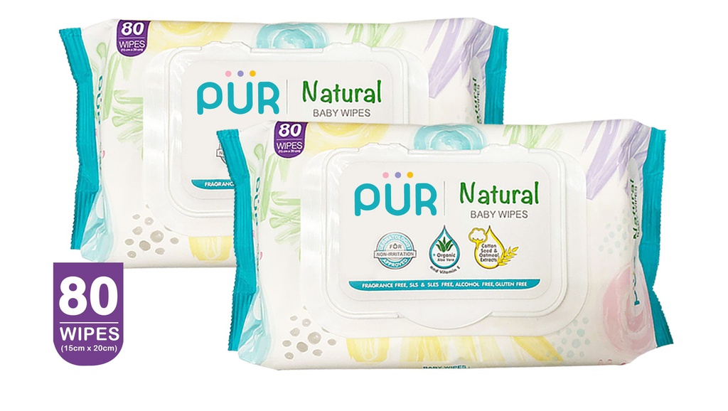 2102 Baby Wipes - 80 Wipes (PUR)