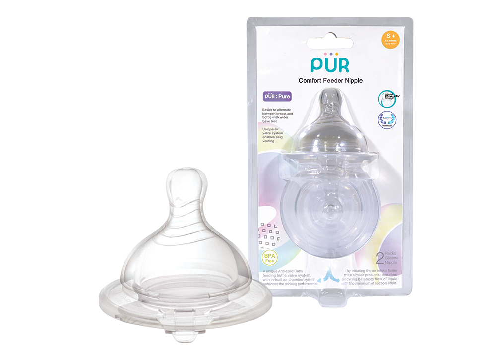 1311 2pk comfort feeder nipple S (PUR)