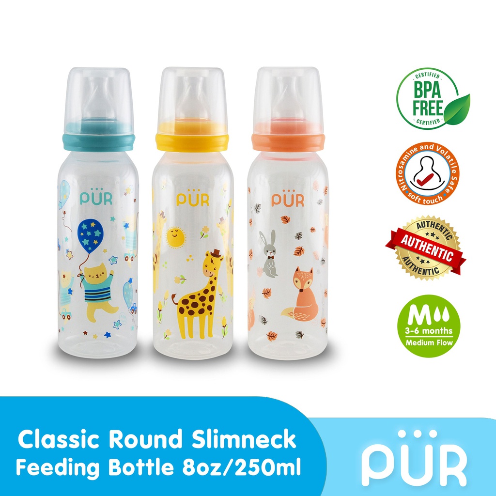 9016 3pk - 8oz. BPA std bottle (PUR)